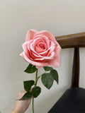 5Pcs High-end Moisturizing Latex Artificial Flowers Rose Real Touch Roses Bridal Bouquet Wedding Decor Home Party Table Floral