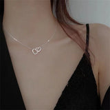 Two Round Shaped Necklaces Female Exquisite Geometric Women Chain Choker Neck Necklace Birthday Gift For Ladies Fashion Jewelry