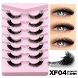 Cat Eye Lashes Half Lashes Soft Natural Faux Mink Eyelashes Fake Lashes Natural Look Wispy Winged End Eye Elongated