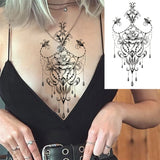 Realistic Fake Peony Temporary Tattoos For Women Girl Black Rose Elephant Flower Tattoo Sticker Tiger Anemone Tatoos Half Sleeve