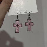 Y2K Goth Liquid Heart Star Pendant Earrings Women Zircon Love Dangle Earring Gothic Irregular Tassel Earrings