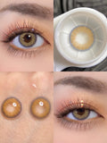 Beautiful Contact Lenses for Eyes Beauty Natural Brown Eye Lenses Myopia Prescription Lenses Yearly Use 14.2mm 1 Pair