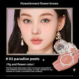 Flower Knows All series Swan Ballet Velvet Embossed Blush Matte Makeup Pressed Blusher Powder Pallet Women Gift Set