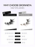 Cat Eye Lashes Half Lashes Soft Natural Faux Mink Eyelashes Fake Lashes Natural Look Wispy Winged End Eye Elongated