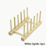 Multifunction Wooden Stand Rack Kitchen Dish Lid Drain Holder Organizer  Kitchen Sundries Rack Cups Shelf Table Book Display