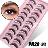 Lashes 5/10 Pairs 3D Faux Mink Lashes Fluffy Soft Wispy Volume Natural long False Eyelashes Reusable Eyelashs Makeup