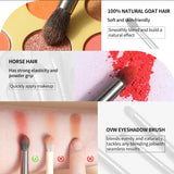 Cosmetic 2/6 pcs Makeup Eye Shadow Brush Set Goat Hair Tool Ultra Soft Make Up Tapered Blender Diffuse Kit Cut Crease Brush