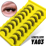 5/10 Pairs Natural False Eyelashes Manga Lashes 3d Faux Mink Lashes Soft Winged Natural Realistic Eyelash Extension