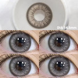 Prescription Contact Lenses Myopia Lenses with Diopters Green Pupils Color Contact Lenses for Eyes Blue Lens 1 Pair/2pcs