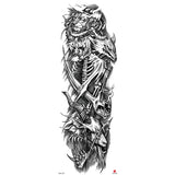 Full-arm Tattoo Stickers With The Crown Of The Virgin Of Jesus And Lion Waterproof Tattoo Stickers