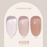 Vendeeni 24 Colors Jelly Transparent Gel Nail Polish Nude Pink Skin Color UV Soak Off Gel Varnish Jade Nail Art Gel Lacquer 15ml