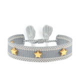Hand Woven Bracelets Adjustable Studded Stars Bracelet Fashion Jewelry Gifts