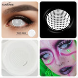 EYESHARE 1Pair Halloween Colorful Contact Lenses Anime Cosplay Eye Lenses Multicolored Lenses White Black Lenses Yearly Contacts