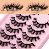 False Eyelashes Cat Eye Fluffy Faux Mink Lashes Wispy Lashes Dramatic Long Thick Volume Mink False Eyelashes Makeup