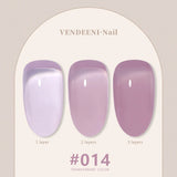 Vendeeni 24 Colors Jelly Transparent Gel Nail Polish Nude Pink Skin Color UV Soak Off Gel Varnish Jade Nail Art Gel Lacquer 15ml