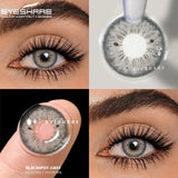 Eyeshare Natural Colored Contacts Lenses For Eyes 2Pcs Blue Beautful Pupils Yearly Brown Cosmetic