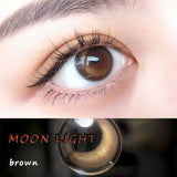 Color Contacts Lenses Women Men Natural Eye Cosmetic Soft Glasses Pigeon Moon Light Brown