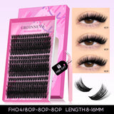 Fluffy Lash Clusters Kit Thick 60-100D Volume Eyelash Clusters Wispy Individual Lashes Cluster Eyelash Extensions DIY