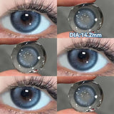 2PCS New Gray Prescription Contact Lenses Fashion Pupils Cosmetics Eye Color Lenses Myopia Colored Contact Lenses Brown
