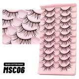 5/10 Pairs Natural False Eyelashes Manga Lashes 3d Faux Mink Lashes Soft Winged Natural Realistic Eyelash Extension