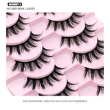 5/10 Pairs Natural False Eyelashes Manga Lashes 3d Faux Mink Lashes Soft Winged Natural Realistic Eyelash Extension