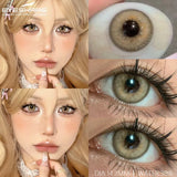 EYESHARE 1Pair New Colored Contact Lenses for Eyes Brown Lenses Green Eye Lenses Gray Pupils Yearly Cosmetic Eye Contact Lens