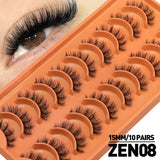 Lashes 3D Mink Lashes Fluffy Reusable Lashes Mink False Eyelashes Soft Wispy Natural Cross Eyelash Extension Makeup