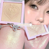 Fairy Pink Highlighters Fine Flash Party Supernatural White Contour Highlighter Palette Monochrome Highlights Powder Cosmetics