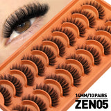 Lashes 3D Mink Lashes Fluffy Reusable Lashes Mink False Eyelashes Soft Wispy Natural Cross Eyelash Extension Makeup