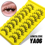 5/10 Pairs Natural False Eyelashes Manga Lashes 3d Faux Mink Lashes Soft Winged Natural Realistic Eyelash Extension