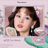 Flower Knows Swan Ballet Eyeshadow Palette Matte Fine Shimmer Pearl Face Palette 6 Colour Glitter Eye Shadow