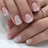 24Pcs Short Solid Color Wine Red Fake Nail Tips with Glue Glitter Square/round Head False Nails Wearable Ballet Press on Nails