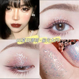 Bright Shine Liquid Eye Shadow Glitter Eye Makeup Sequins Pearlescent Fine Flash Highlight Water Proof Korea Cosmetics for Women