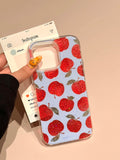 Fashion Pear Strawberry Apple Glitter Phones Case for IPhone 13 14 15 16 Pro Max 14pro 15pro 13pro Shockproof Cute Bling Cover