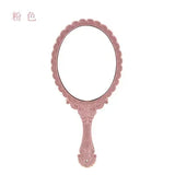 Vintage Carved Handheld Vanity Mirror Makeup SPA Salon Hand Handle Cosmetic Compact for Women