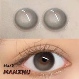 Soft Colored Contact Lens Mate Case Portable Eye Lenses Box Travel Kits Manzhu Black