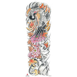 Full-arm Tattoo Stickers With The Crown Of The Virgin Of Jesus And Lion Waterproof Tattoo Stickers