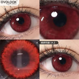 1 Pair/2pcs Vampire Lenses Sick Mary Red Cosplay Contact Lenses for Eyes Anime Colored Eye Lenses for Myopia Yearly Use