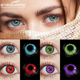 Color Contact Lenses Yearly Colored Lenses for Eyes 2pcs Colored Contacts Cosmetic Eye Contacts Cosplay Anime Contact Blue Lens