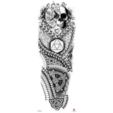 Full-arm Tattoo Stickers With The Crown Of The Virgin Of Jesus And Lion Waterproof Tattoo Stickers