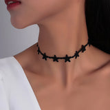 Fashion Sexy Black Velvet Chokers Necklaces Punk Style Statement Crystal Love Hearts Necklace For Women Party Jewelry