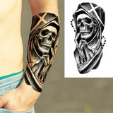 God Cross Lion Temporary Tattoos For Men Women Realistic Compass Lion Fake Tatoos Forearm Jesus Christ Thigh Tattoo Sticker