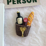 3D Fridge Magnets with Magnet Backing and Simulated Bread Design for Notifications and Decoration Simulated Food Fridge Magnets