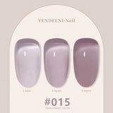 Vendeeni 24 Colors Jelly Transparent Gel Nail Polish Nude Pink Skin Color UV Soak Off Gel Varnish Jade Nail Art Gel Lacquer 15ml