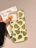 Fashion Pear Strawberry Apple Glitter Phones Case for IPhone 13 14 15 16 Pro Max 14pro 15pro 13pro Shockproof Cute Bling Cover