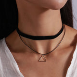 Fashion Sexy Black Velvet Chokers Necklaces Punk Style Statement Crystal Love Hearts Necklace For Women Party Jewelry