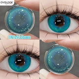 2PCS Blue Cosplay Series Colored Contact Lenses for Eyes With Prescription Cosmetics Pupils Eye Color Lenses Myopia Lens