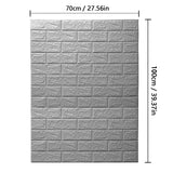 1-10pcs 70cmX1m Modern Home Decoration Brick Pattern PVC 3D Room Decor DIY Self-adhesive Wallpaper Waterproof Wall Stickers