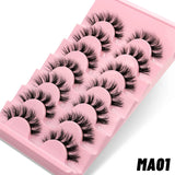 5/10 Pairs Natural False Eyelashes Manga Lashes 3d Faux Mink Lashes Soft Winged Natural Realistic Eyelash Extension