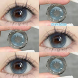2pcs Natural Blue Lens Colored Prescription Contact Lenses for Eyes Beauty Pupils Myopia Eye Color Lenses Violet Lenses